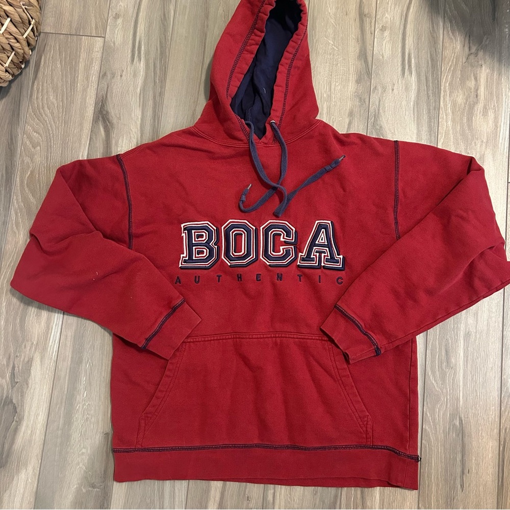 Boca authentic sweatshirt. Red and blue.